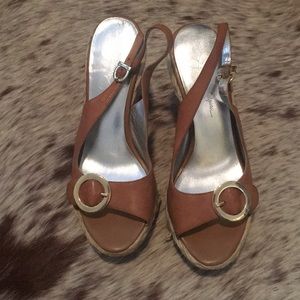 Jessica Simpson buckle wedges